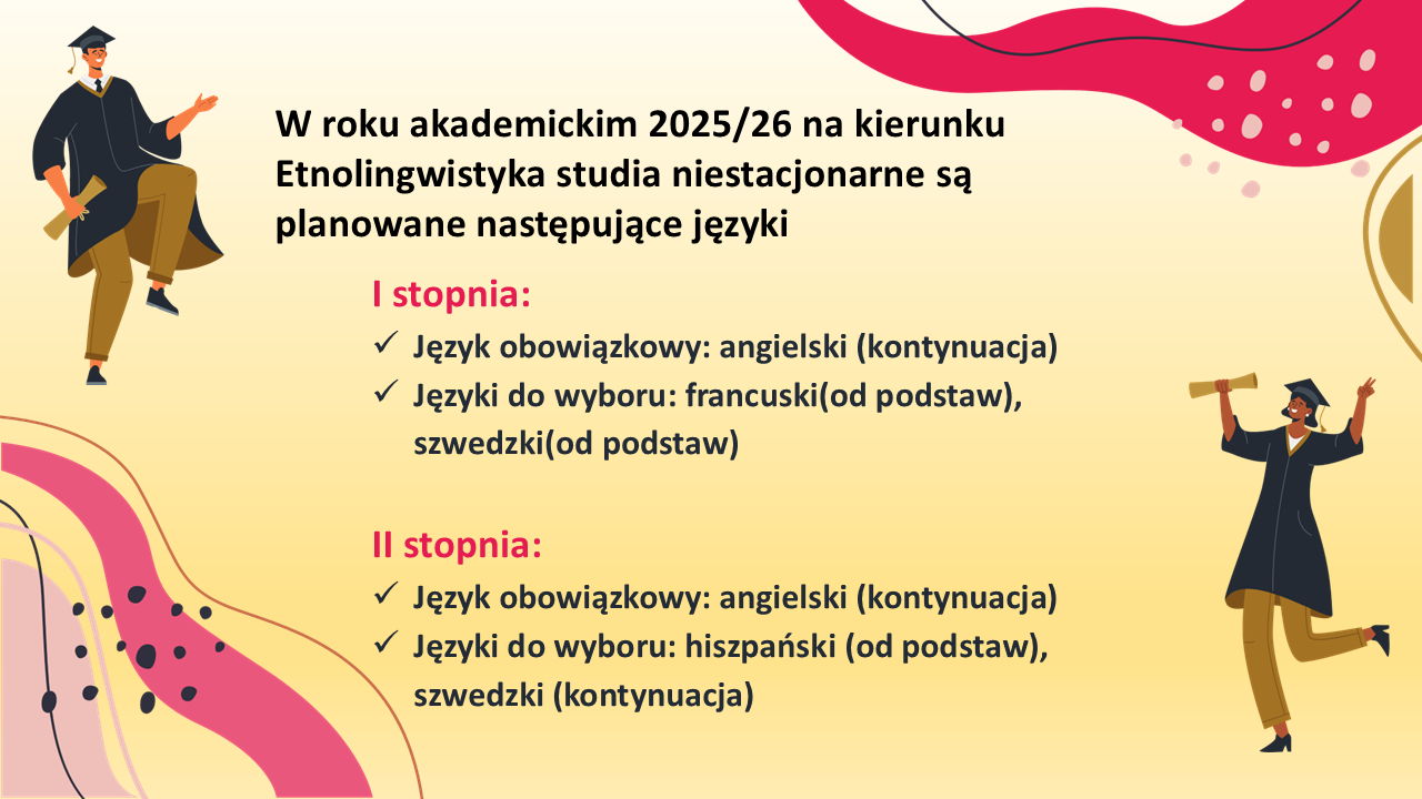 Języki na kierunku etnolingwistyka studia niestacjonarne 2025/26